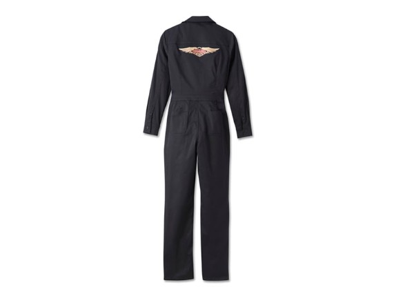 96664-23VW/000S, COVERALL-120TH,WOVEN,BLACK