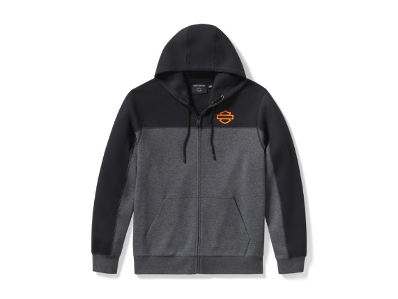96716-25VM/000M, HOODIE-KNIT,DARK GREY/BLACK CL