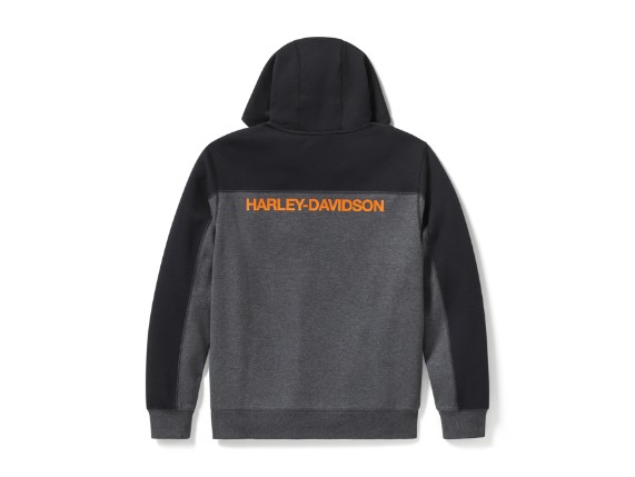 96716-25VM/000M, HOODIE-KNIT,DARK GREY/BLACK CL