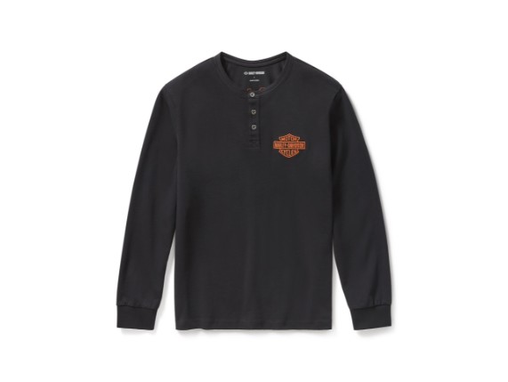 96798-25VM/000M, HENLEY-KNIT,BLACK