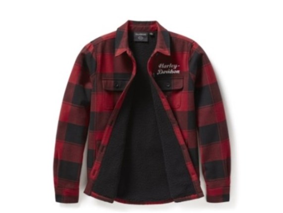 96854-25VW/000S, SHIRT JACKET-WOVEN,RED/BLACK P