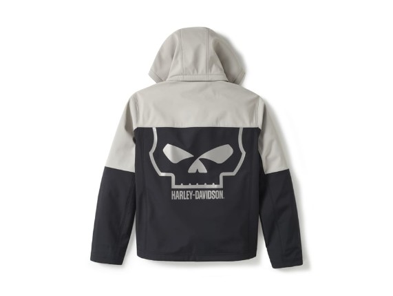 97413-25VM/000M, JACKET-KNIT,WILLIE G,BLACK/GRE