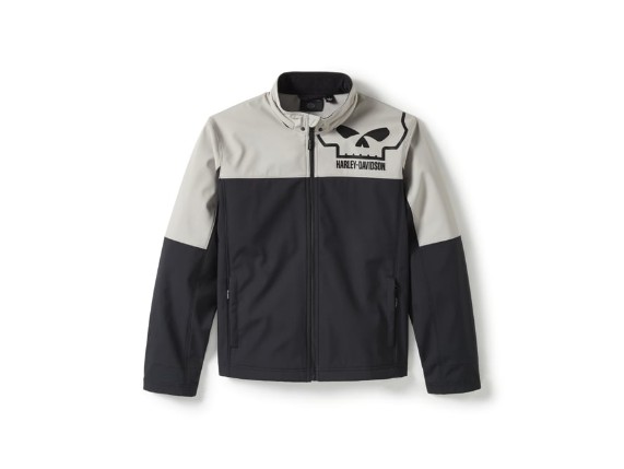 97413-25VM/000M, JACKET-KNIT,WILLIE G,BLACK/GRE