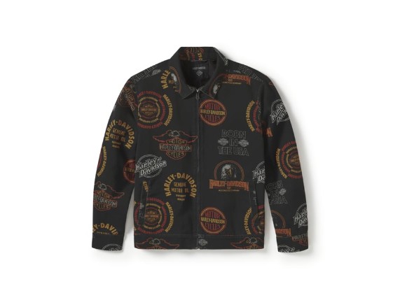 97419-25VM/000M, JACKET-WOVEN,BLACK PRINT