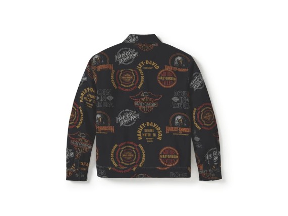 97419-25VM/000M, JACKET-WOVEN,BLACK PRINT