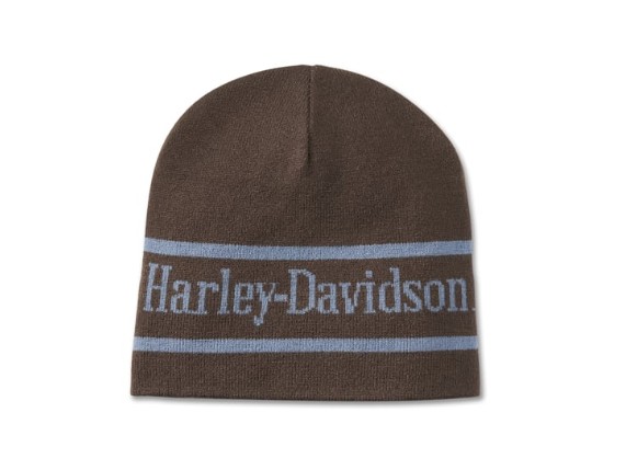 97656-25VM, BEANIE-KNIT,REVERSIBLE,BLACK/B