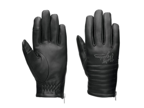 97701-23VW/000S, GLOVES-LEATHER,BLACK