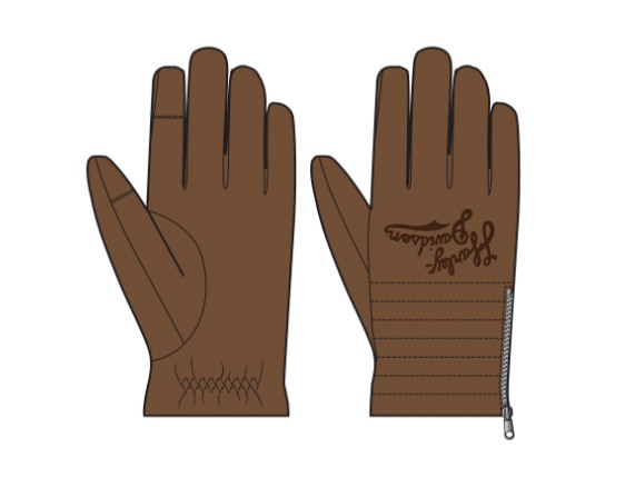 97702-23VW/000S, GLOVES-LEATHER,BROWN