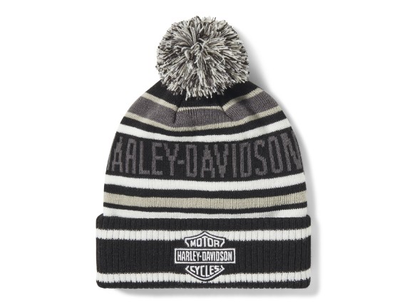 97772-25VX, BEANIE-KNIT,BLACK/OFF WHITE