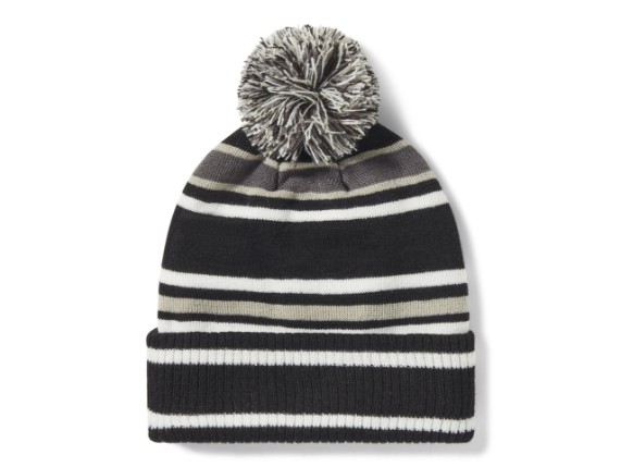 97772-25VX, BEANIE-KNIT,BLACK/OFF WHITE