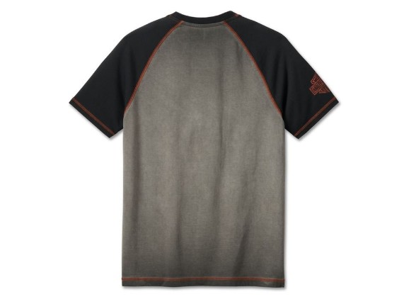 99187-24VM/000M, TEE-KNIT,COLORBLOCK BLACK