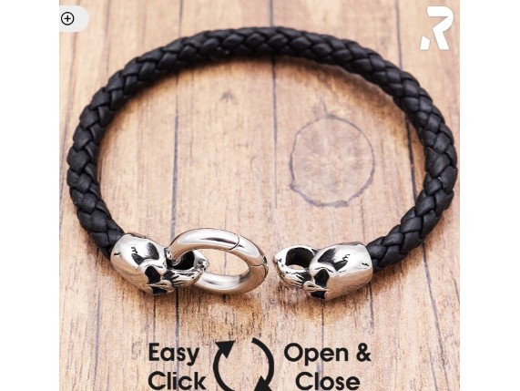 ALE2023001_M, Armband "Black Skull 2"