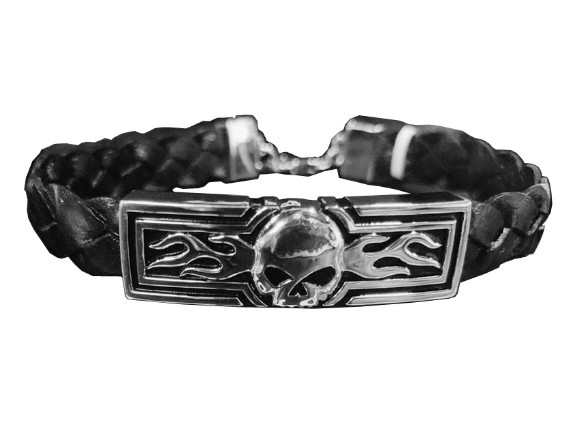 HDB0444-8, Armband "Flaming Skull"