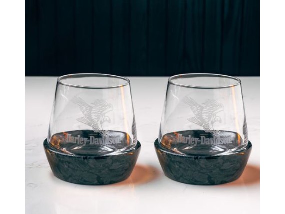 HDL-18829, H-D Whiskyglas Set "Sturzflug Adler"