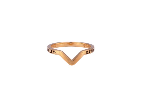 HDR0495-6, Damenring "Gold Plated Curved"
