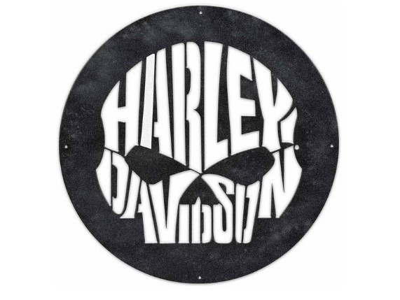 HDX-99249, Skull Outdoor Metal Wall Art