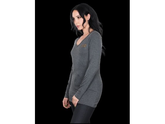 HT4739GRY-XS, Damen Longsleeve "Harley Proud"