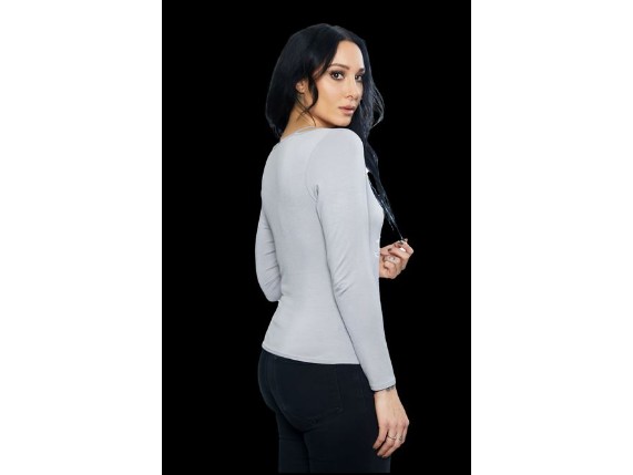 HT4761GRY-XS, Damen Longsleeve "Breaking Point"