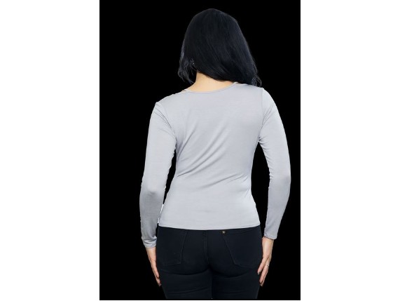 HT4761GRY-XS, Damen Longsleeve "Breaking Point"