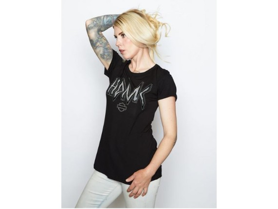 HT4916BLK-XS, Damen Shirt ''Atomic Punked''