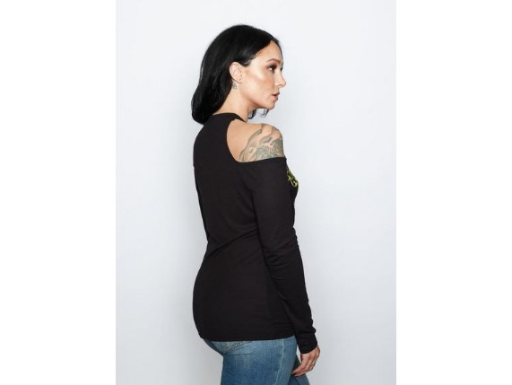HT4923BLK-XS, Damen Longsleeve ''Obsidian Wraith''