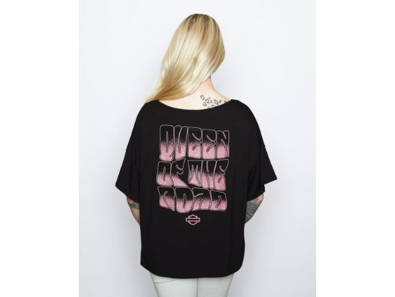 HT4931BLK-XS, Damen T-Shirt ''Queen of the Road