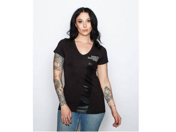 HT4935BLK-XS, Damen Shirt ''Ride the Line''