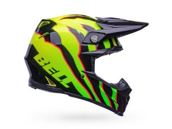 Moto-9S Flex Helmet Claw Gloss Black/Green
