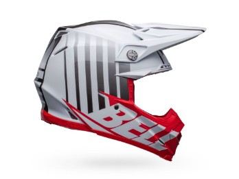 Moto-9S Flex Helmet Sprint Matte/Gloss White/Red