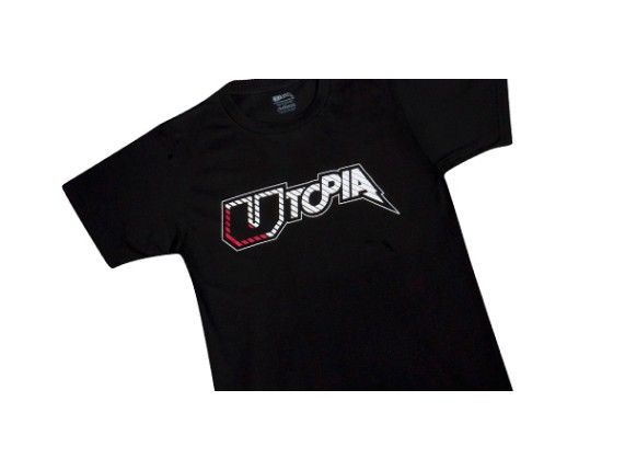 UOTSLANBLKS, Utopia Slant Logo T-Shirt