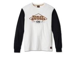 120th Anniversary Colorblock T-Shirt für Herren - Colorblock-Design – Cloud Dancer