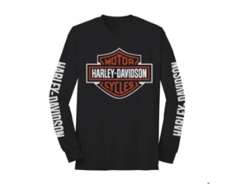 Longsleeve, Bar & Shield Graphic, Harley-Davidson, Schwarz
