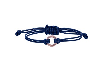 Wax-Cord Armband navy-blau