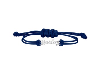 Wax-Cord Armband blau