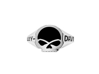 Small Onyx Skull Ring
