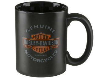 Harley-Davidson Tasse "Genuine Motorcycles" Becher Mug Schwarz Logo