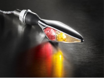 Rhombus DF LED Blinker mit Bremslicht/Rücklicht, zugelassen für hinten 