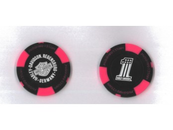 Poker Chip Black/Neon Pink