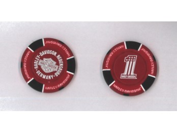Poker Chip Flaming Red