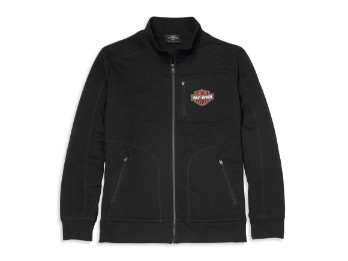 Bar & Shield Graphic Mockneck Full Zip für Herren