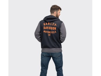 Colorblock Full Zip Hoodie für Herren Größe XL