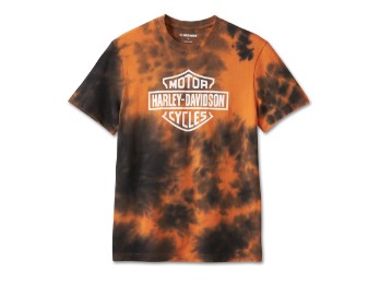 Men Shirt Orange-Black