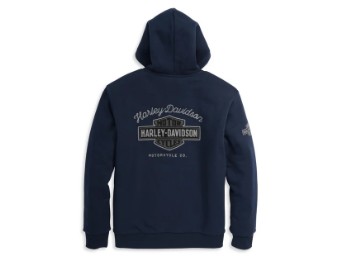 Chainstitch Embroidery Graphic Zip Front Hoodie 