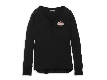 Langarmshirt Iconic 1/4-Zip Front Henley 
