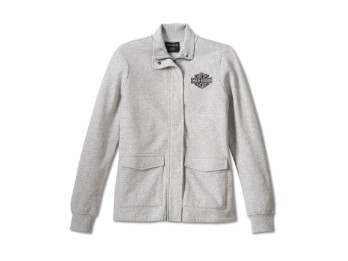Jacket-Fleece,Light Grey Women