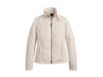 Damen Jacke Milwaukee Quilted Weiss 