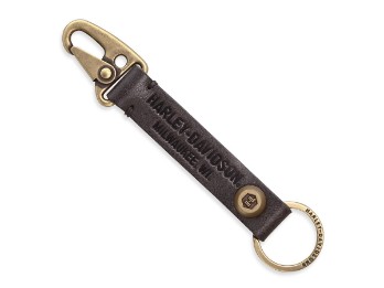 KEYFOB-BL,BRASS,FINISH,LEATHER