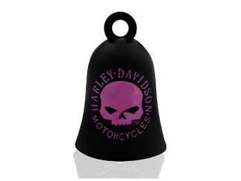 Ride Bells Harley Davidson Black with a Pink Willie G Skull 