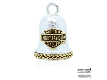Ride Bells Harley Davidson Copper Hammered Bar & Shield Ride Bell