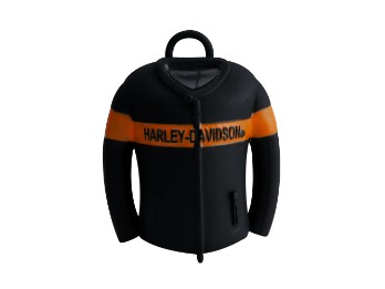 Ride Bells Harley Davidson Black and Orange Jacket Ride Bell
